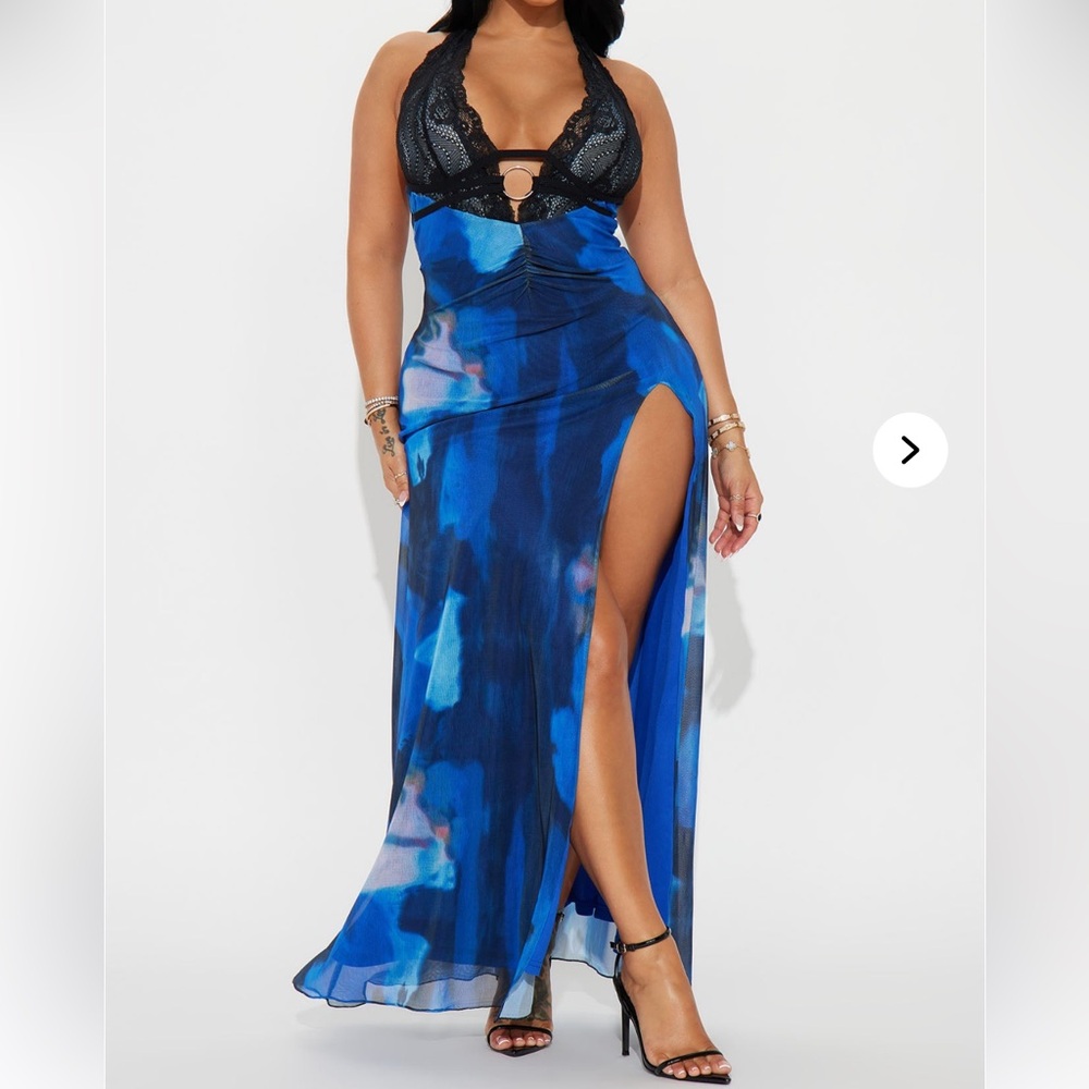 Chic Sleeveless Maxi Dress 💙🖤